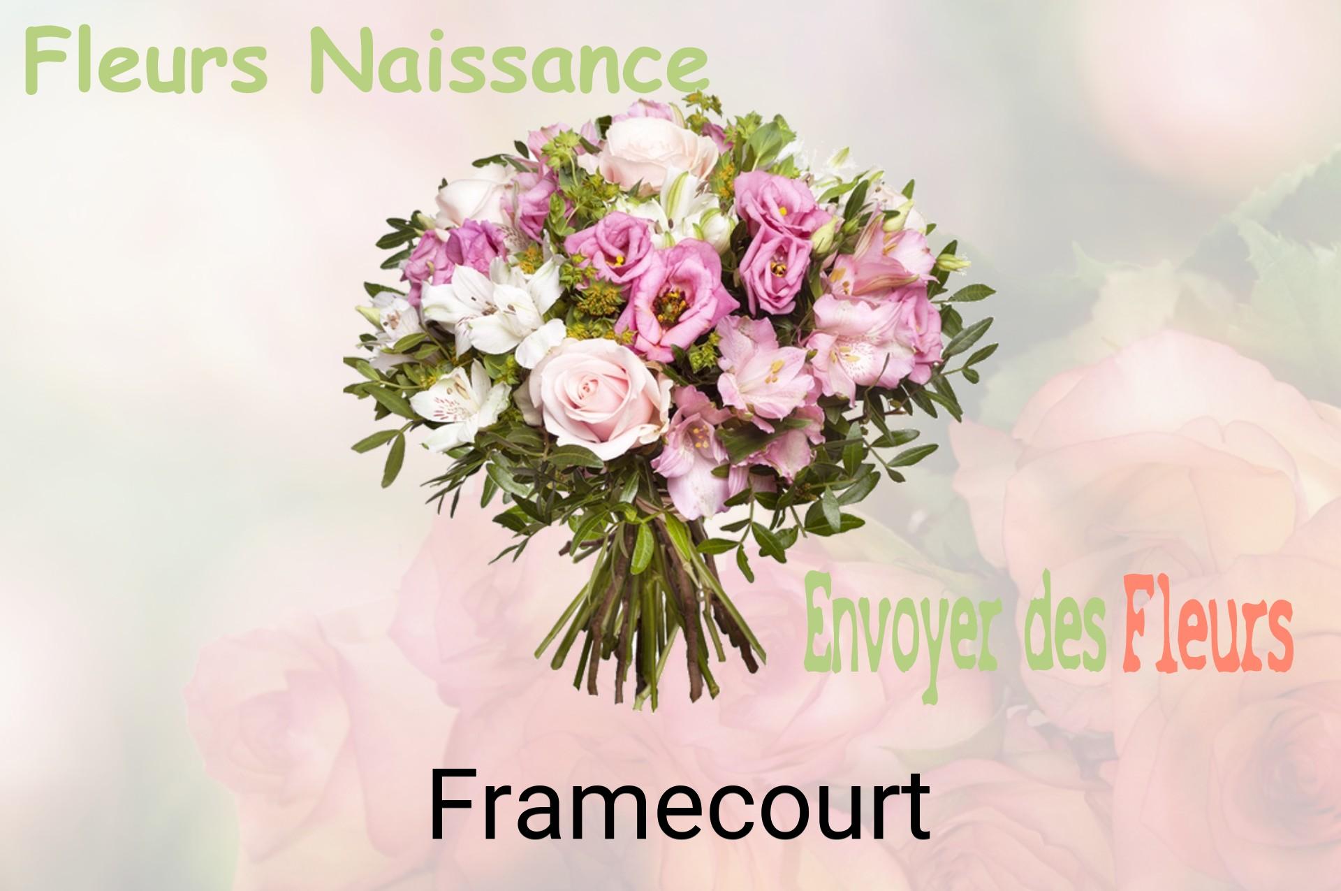 Bouquet de fleurs de naissance livré à Framecourt
